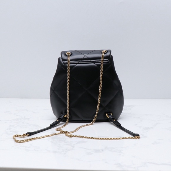 NEW TORY BURCH MINI KIRA DIAMOND QUILT BACKPACK Black main image 6